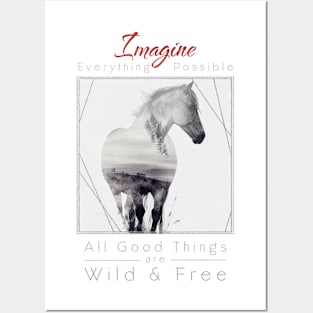 Horse Nature Outdoor Imagine Wild Free Posters and Art